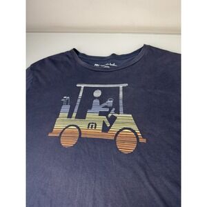 Mens Travis Mathew Golf Cart Logo T-Shirt Size XL Blue *See Info*